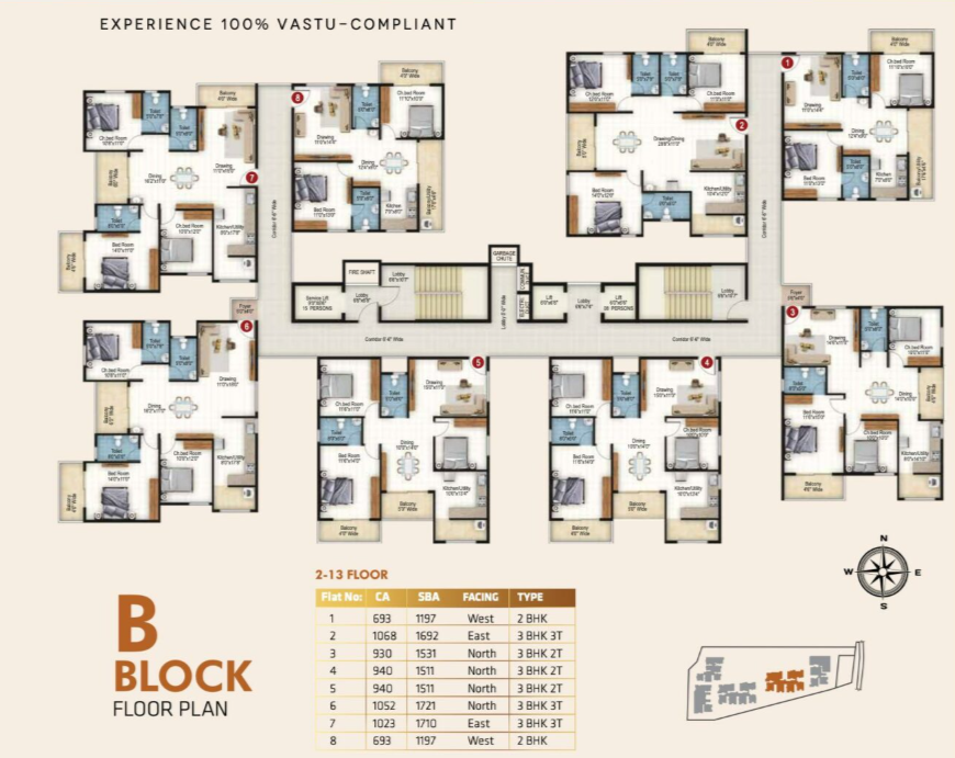 Block B - Thoughtfully designed apartments with modern floor plans and function.